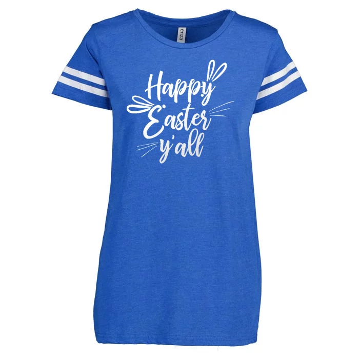 Happy Easter Y'all Bunny Ears Enza Ladies Jersey Football T-Shirt