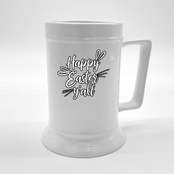 Happy Easter Y'all Bunny Ears Front & Back Beer Stein