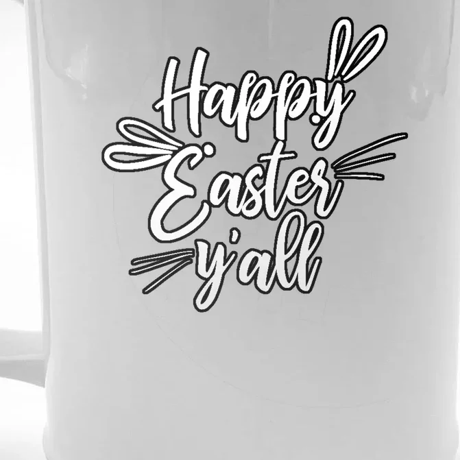 Happy Easter Y'all Bunny Ears Front & Back Beer Stein