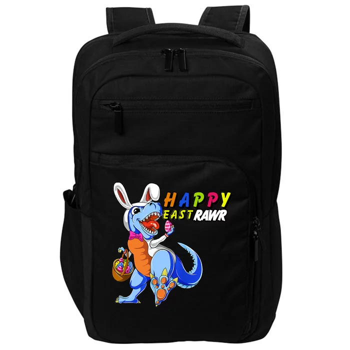 Happy EastRawar T-Rex Dino Easter Eggs Impact Tech Backpack