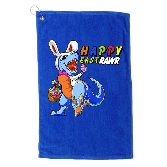 Happy EastRawar T-Rex Dino Easter Eggs Platinum Collection Golf Towel