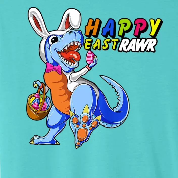 Happy EastRawar T-Rex Dino Easter Eggs ChromaSoft Performance T-Shirt