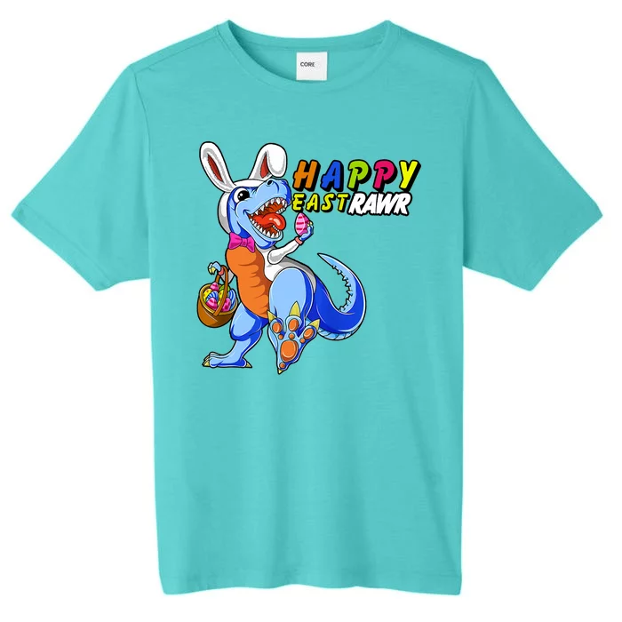 Happy EastRawar T-Rex Dino Easter Eggs ChromaSoft Performance T-Shirt