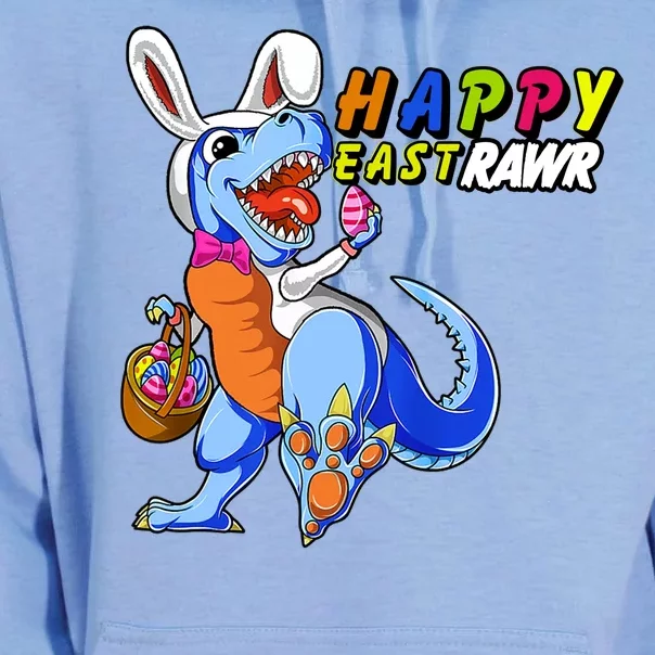 Happy EastRawar T-Rex Dino Easter Eggs Unisex Surf Hoodie