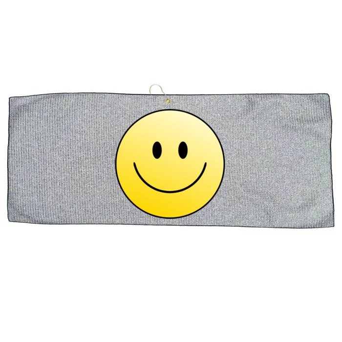 Happy Face Circle Large Microfiber Waffle Golf Towel