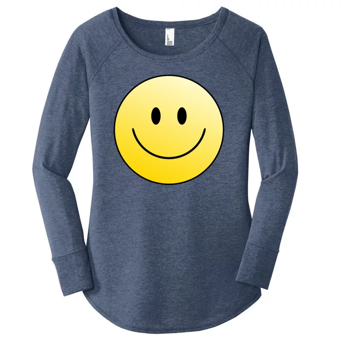 Happy Face Circle Women's Perfect Tri Tunic Long Sleeve Shirt