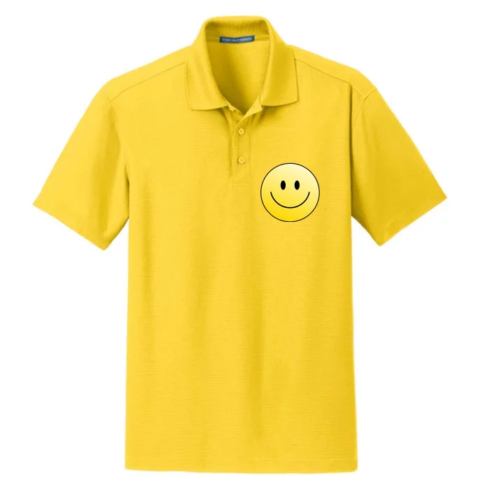 Happy Face Circle Dry Zone Grid Performance Polo