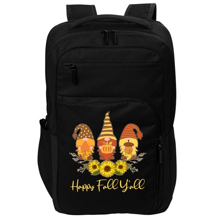 Happy Fall Y'all Cute Autumn Gnomes Impact Tech Backpack