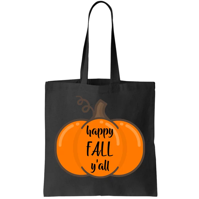 Happy Fall Y'all Pumpkin Tote Bag