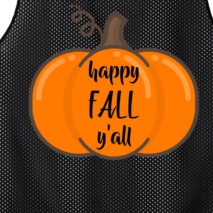 Happy Fall Y'all Pumpkin Mesh Reversible Basketball Jersey Tank