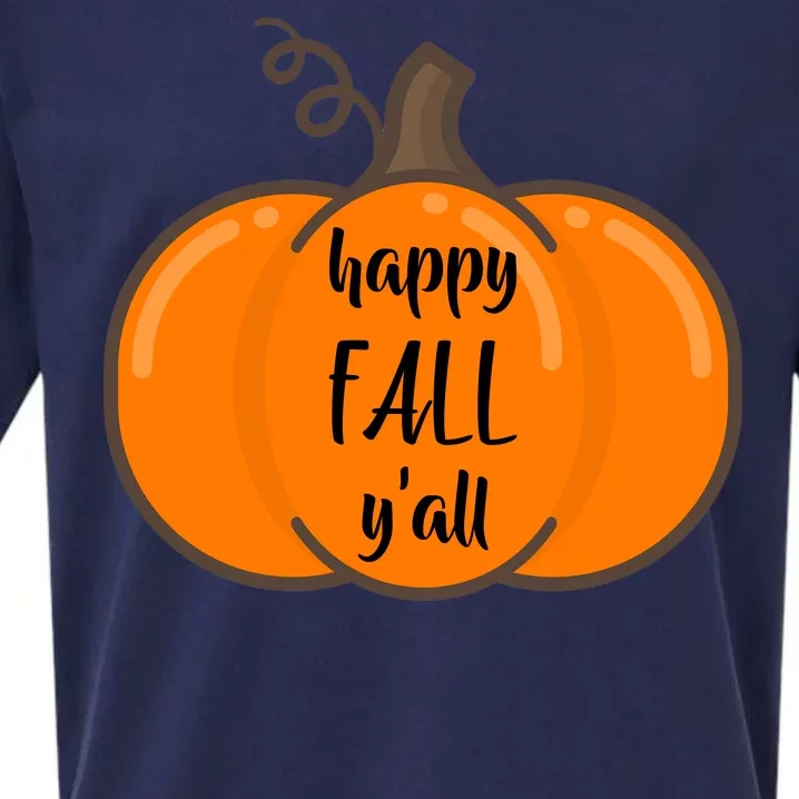 Happy Fall Y'all Pumpkin Sueded Cloud Jersey T-Shirt