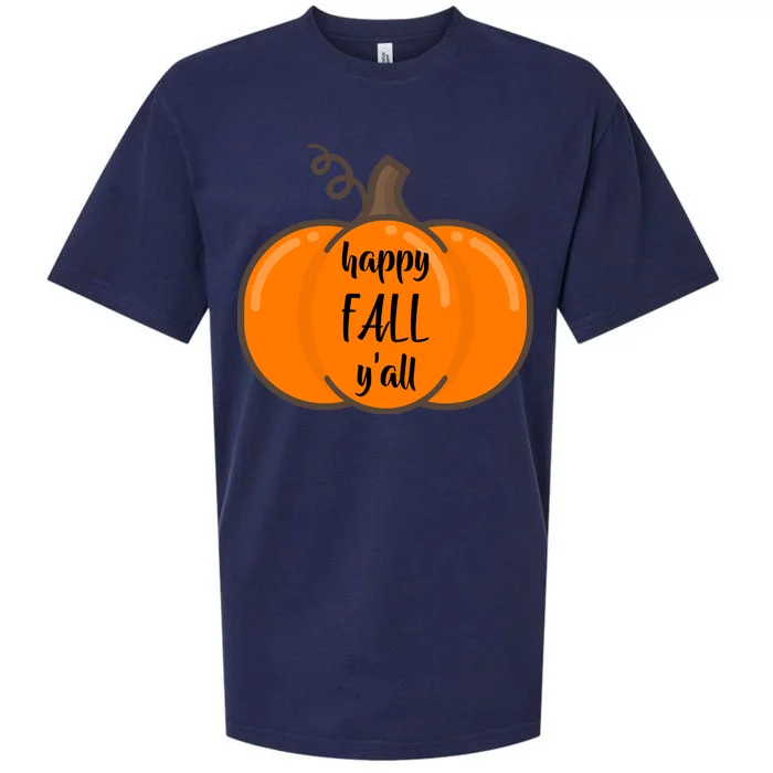 Happy Fall Y'all Pumpkin Sueded Cloud Jersey T-Shirt