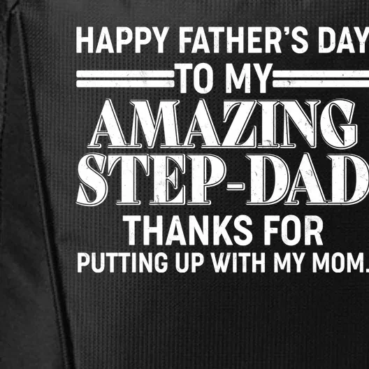 Happy Father's Day Amazing Step Dad City Backpack