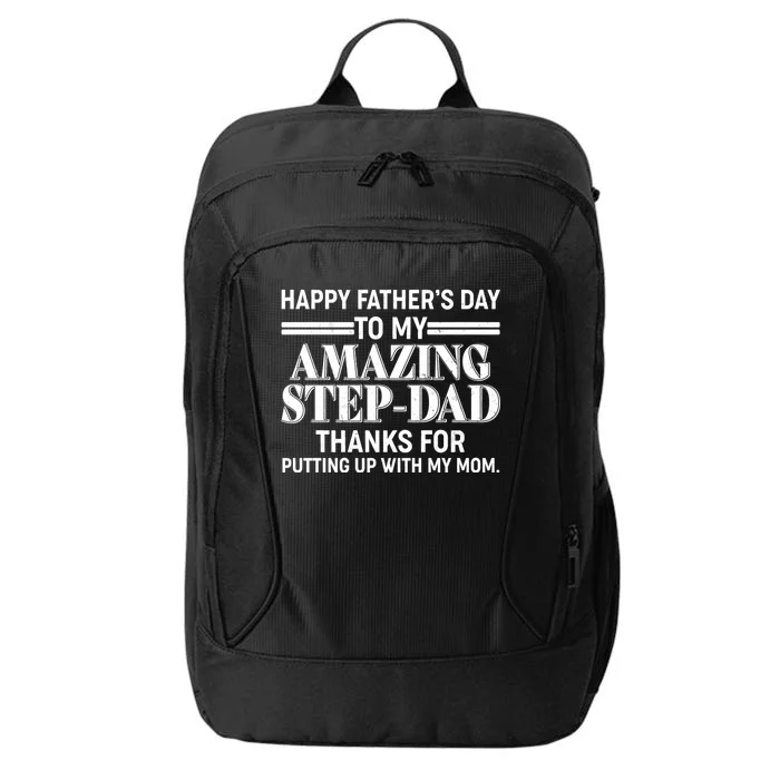 Happy Father's Day Amazing Step Dad City Backpack