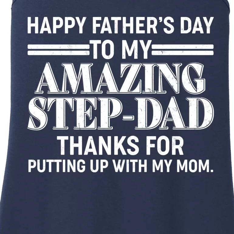 Happy Father's Day Amazing Step Dad Ladies Essential Tank