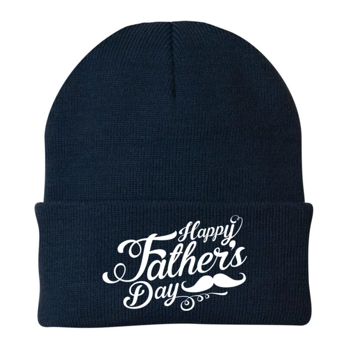 Happy Father's Day Fancy Mustache Knit Cap Winter Beanie