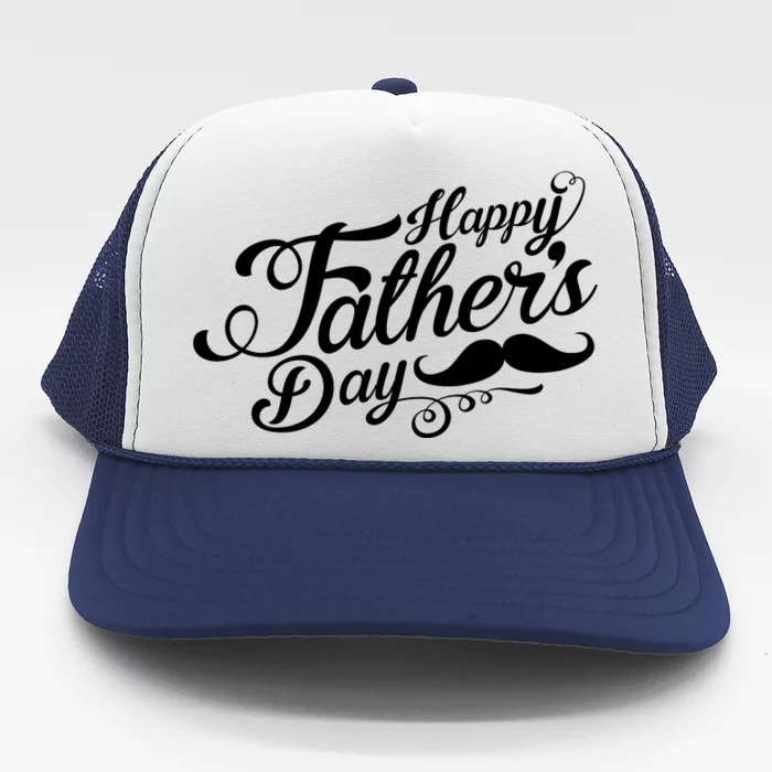 Happy Father's Day Fancy Mustache Trucker Hat