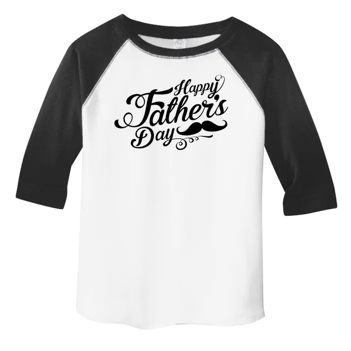 Happy Father's Day Fancy Mustache Toddler Fine Jersey T-Shirt