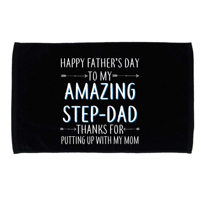 Happy Father's Day To My Amazing Step-Dad Microfiber Hand Towel