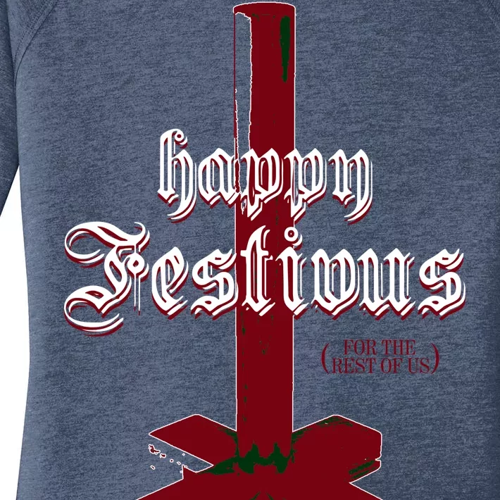 Happy Festivus For The Rest Of Us Christmas Women's Perfect Tri Tunic Long Sleeve Shirt