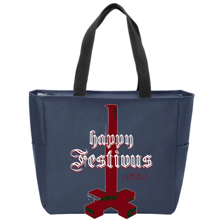 Happy Festivus For The Rest Of Us Christmas Zip Tote Bag