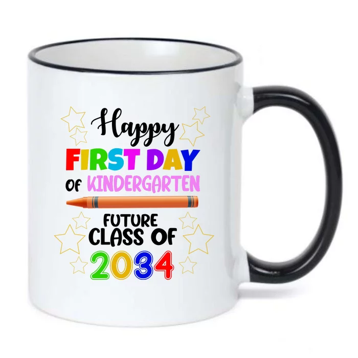 Happy First Day Of Kindergarten Future Class Of 2034 Black Color Changing Mug