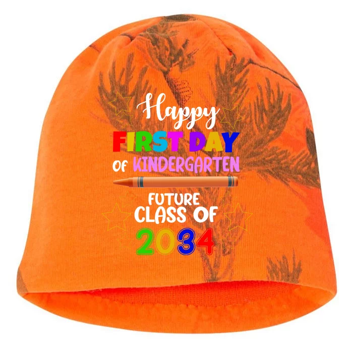 Happy First Day Of Kindergarten Future Class Of 2034 Kati - Camo Knit Beanie