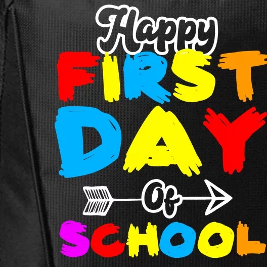 Happy First Day Of School Funny Back To School City Backpack