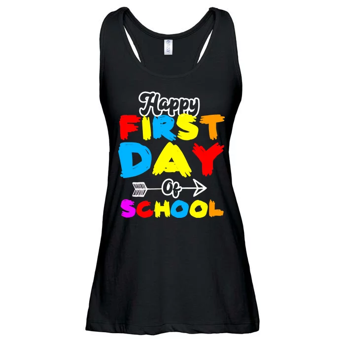 Happy First Day Of School Funny Back To School Ladies Essential Flowy Tank