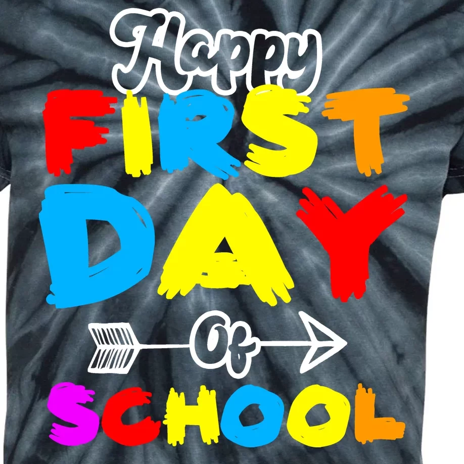 Happy First Day Of School Funny Back To School Kids Tie-Dye T-Shirt