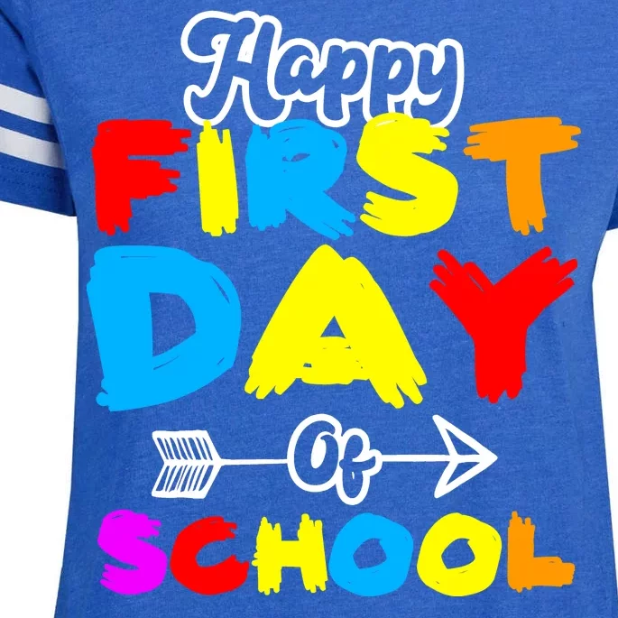 Happy First Day Of School Funny Back To School Enza Ladies Jersey Football T-Shirt