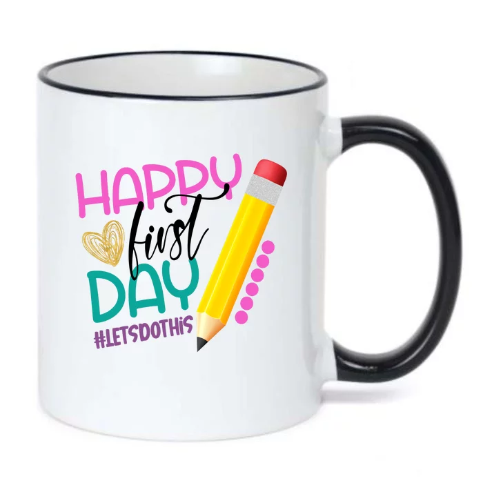 Happy First Day Of School Lets Do This Black Color Changing Mug