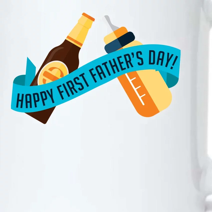 Happy First Father's Day Baby Bottle Black Color Changing Mug