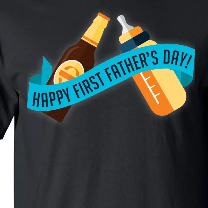 Happy First Father's Day Baby Bottle Tall T-Shirt