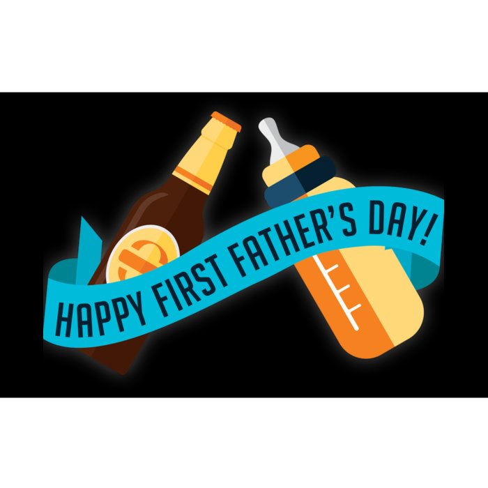 Happy First Father's Day Baby Bottle Bumper Sticker