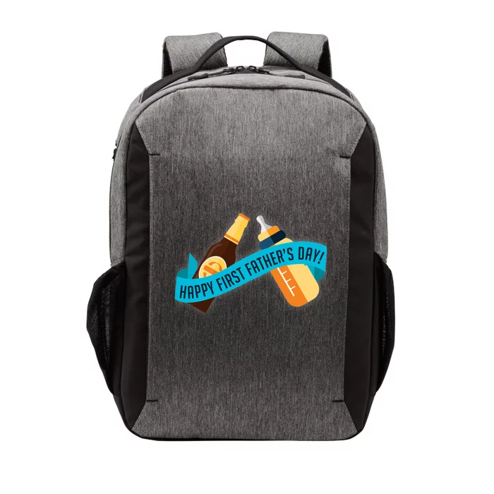 Happy First Father's Day Baby Bottle Vector Backpack