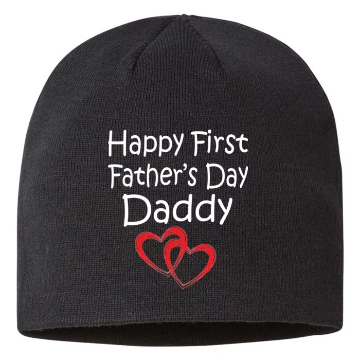 Happy First Father's Day Daddy 8 1/2in Sustainable Knit Beanie