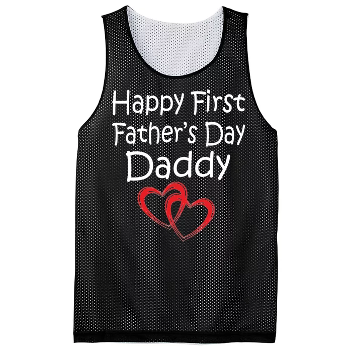 Happy First Father's Day Daddy Mesh Reversible Basketball Jersey Tank