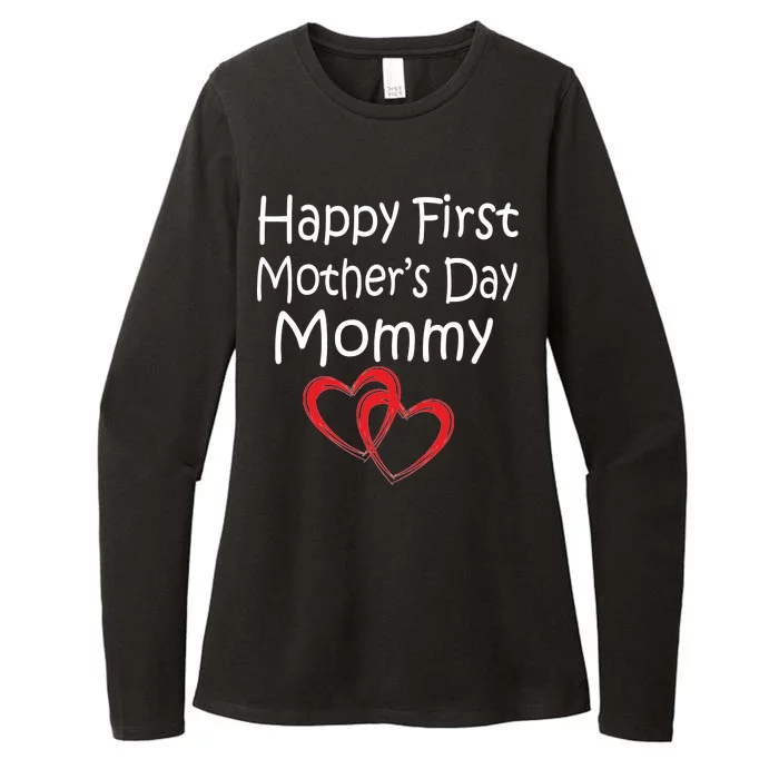 Happy First Mother's Day Mommy Womens CVC Long Sleeve Shirt