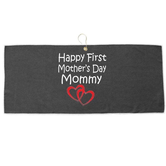 Happy First Mother's Day Mommy Large Microfiber Waffle Golf Towel