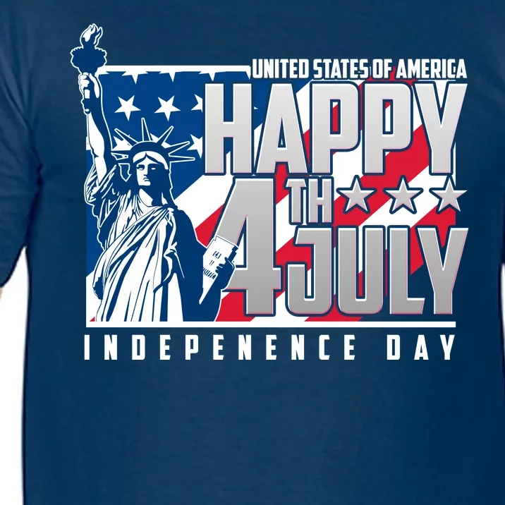 Happy Fourth of July Independence Day Statue of Liberty USA Flag Comfort Colors T-Shirt