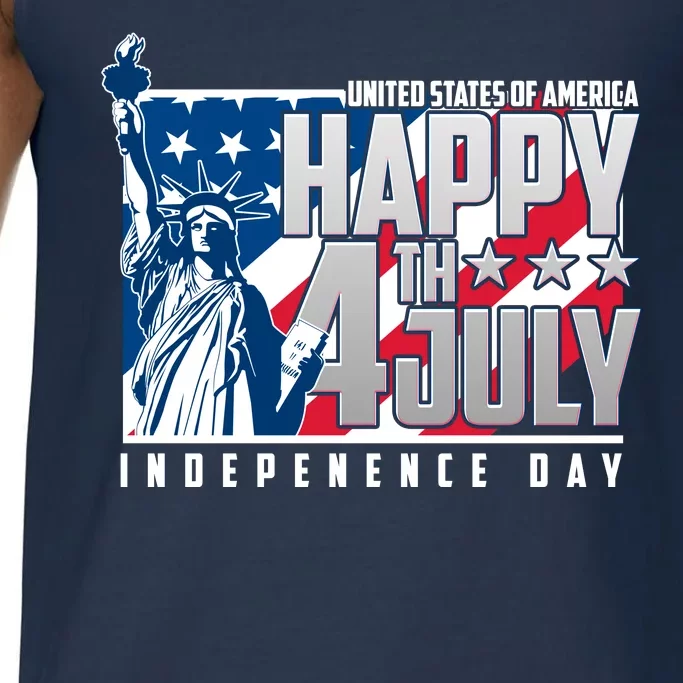 Happy Fourth of July Independence Day Statue of Liberty USA Flag Comfort Colors® Tank Top