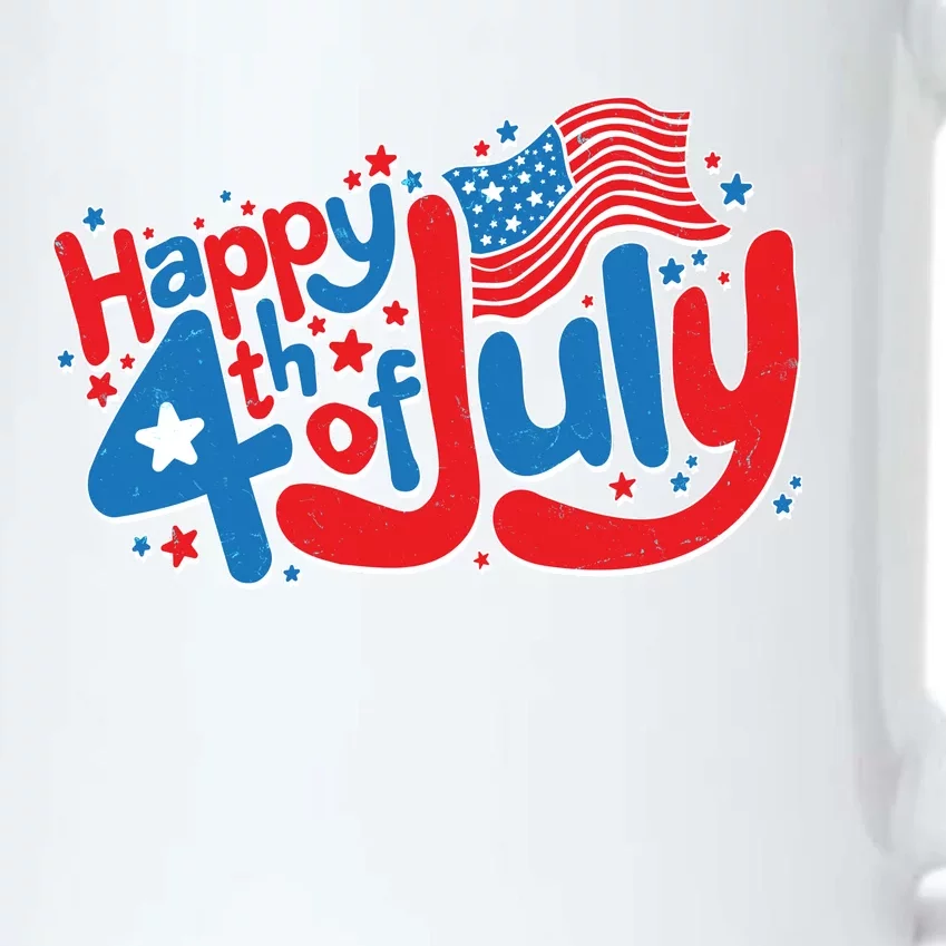 Happy Fourth Of July Red White And Blue Black Color Changing Mug