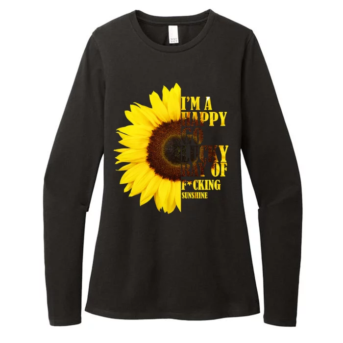 Happy Go Lucky Ray Of Sunshine Womens CVC Long Sleeve Shirt