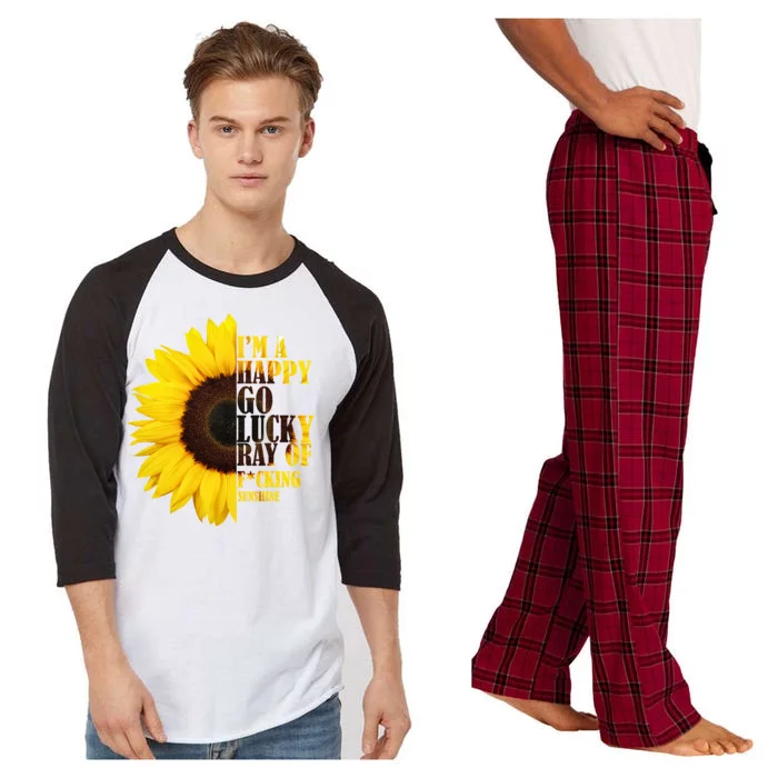 Happy Go Lucky Ray Of Sunshine Raglan Sleeve Pajama Set