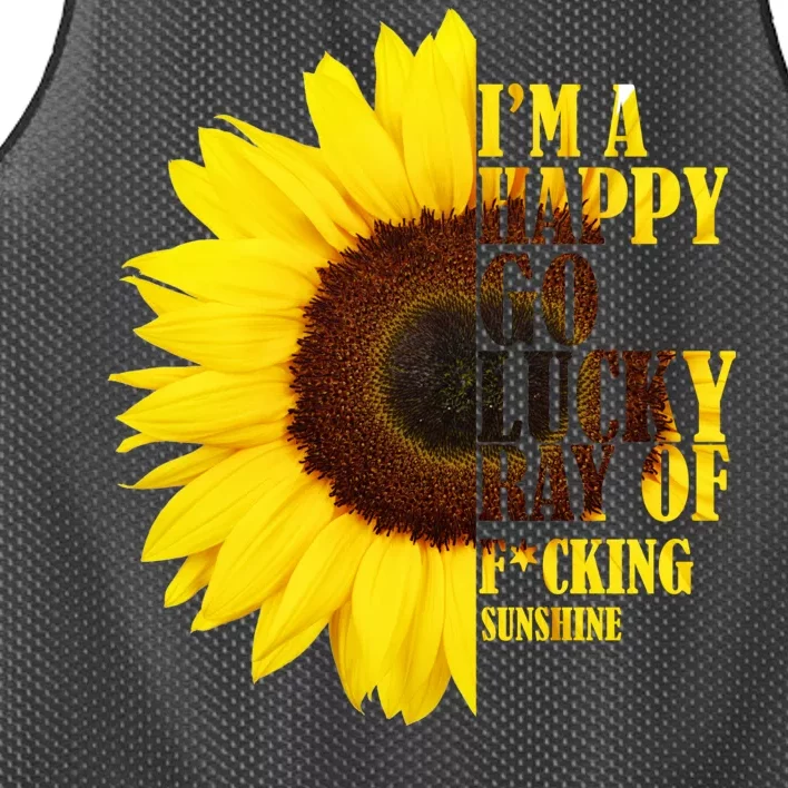 Happy Go Lucky Ray Of Sunshine Mesh Reversible Basketball Jersey Tank