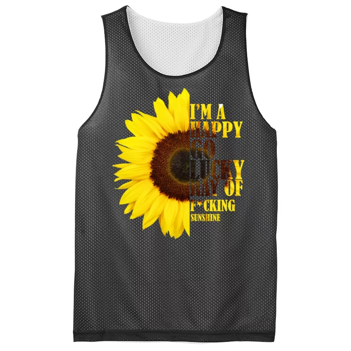 Happy Go Lucky Ray Of Sunshine Mesh Reversible Basketball Jersey Tank