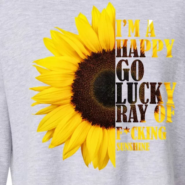 Happy Go Lucky Ray Of Sunshine Cropped Pullover Crew