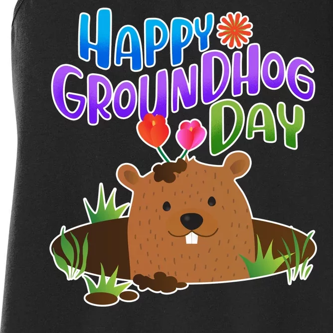 Happy Groundhog Day Women's Racerback Tank