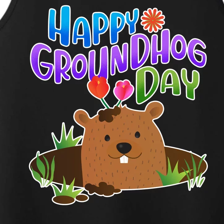 Happy Groundhog Day Performance Tank